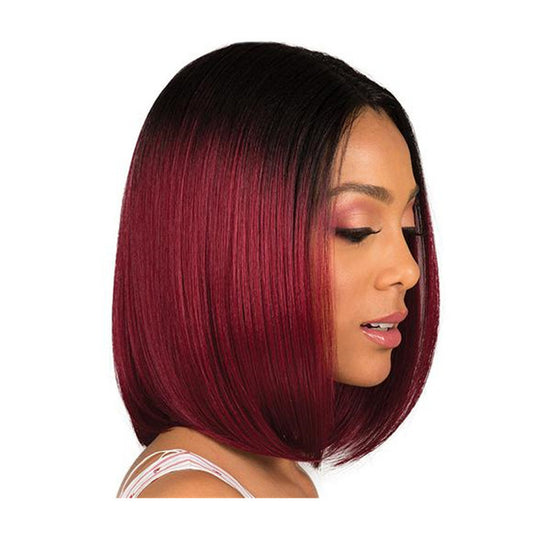 Amazon European and American New Products.This is a Black Gradient Red,Middle Parted Bobo Wig.